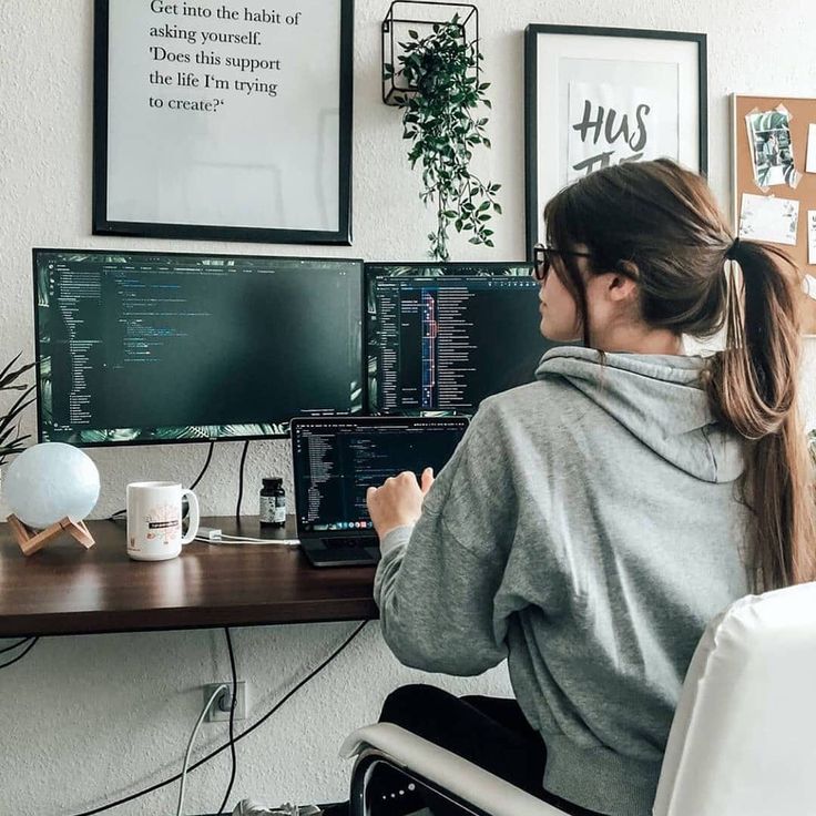 Girl coding